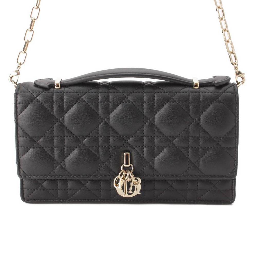 Dior Miss Dior Leather 2Way Chain Shoulder Bag - Black